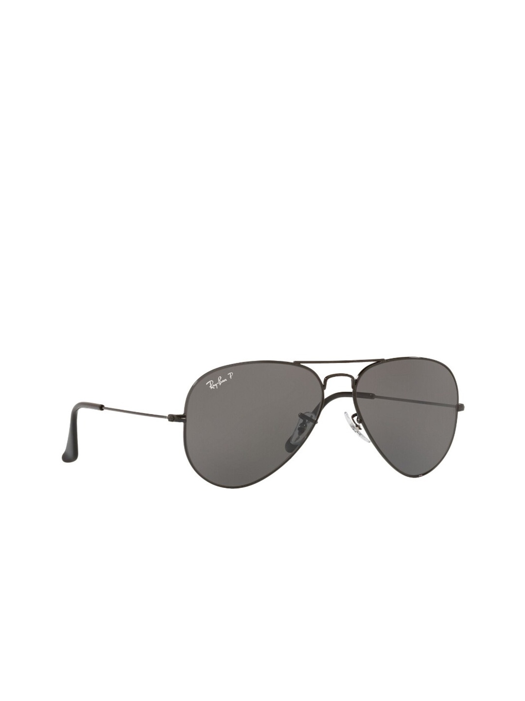 

Ray-Ban Unisex Grey Lens & Black Aviator Sunglasses 8056597328111-Grey