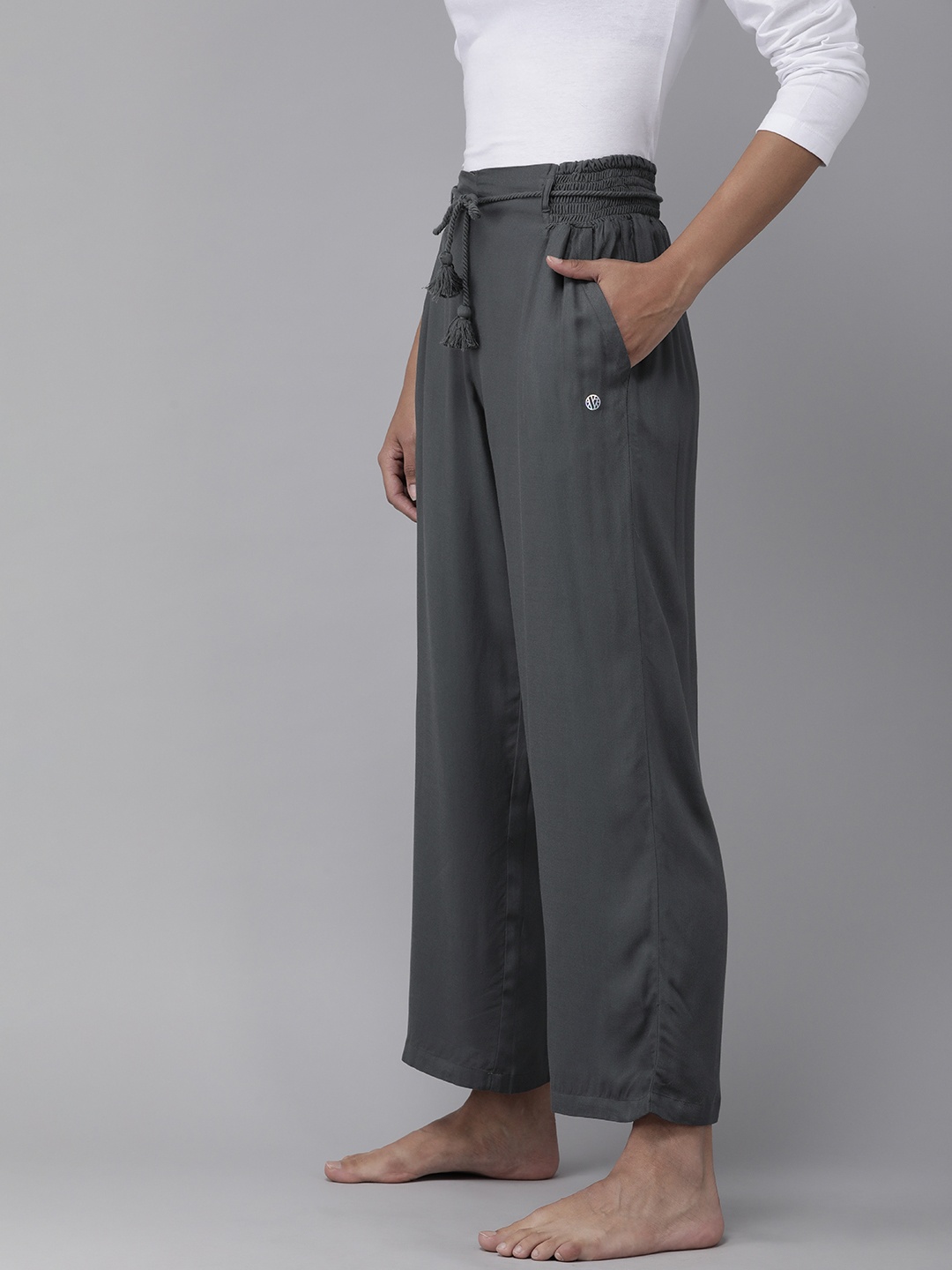 

Van Heusen Women Elasticated Lounge Pants, Grey