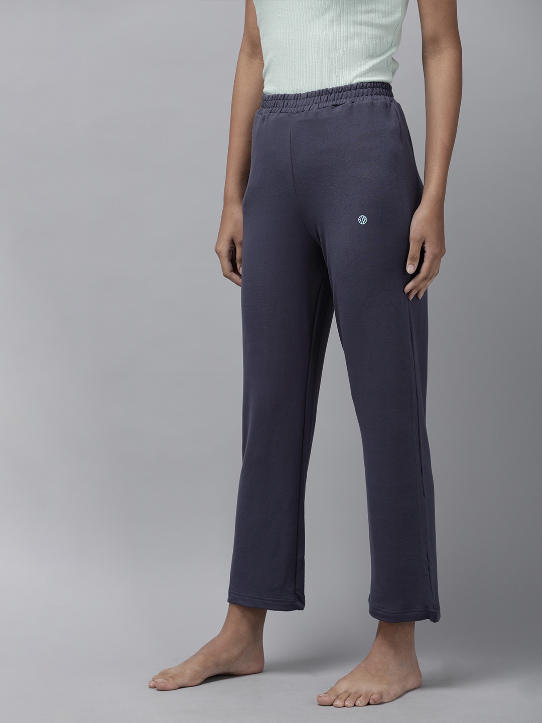

Van Heusen Women Slate Solid Wide Leg Opening Functional Pocket Lounge Pyjamas, Blue