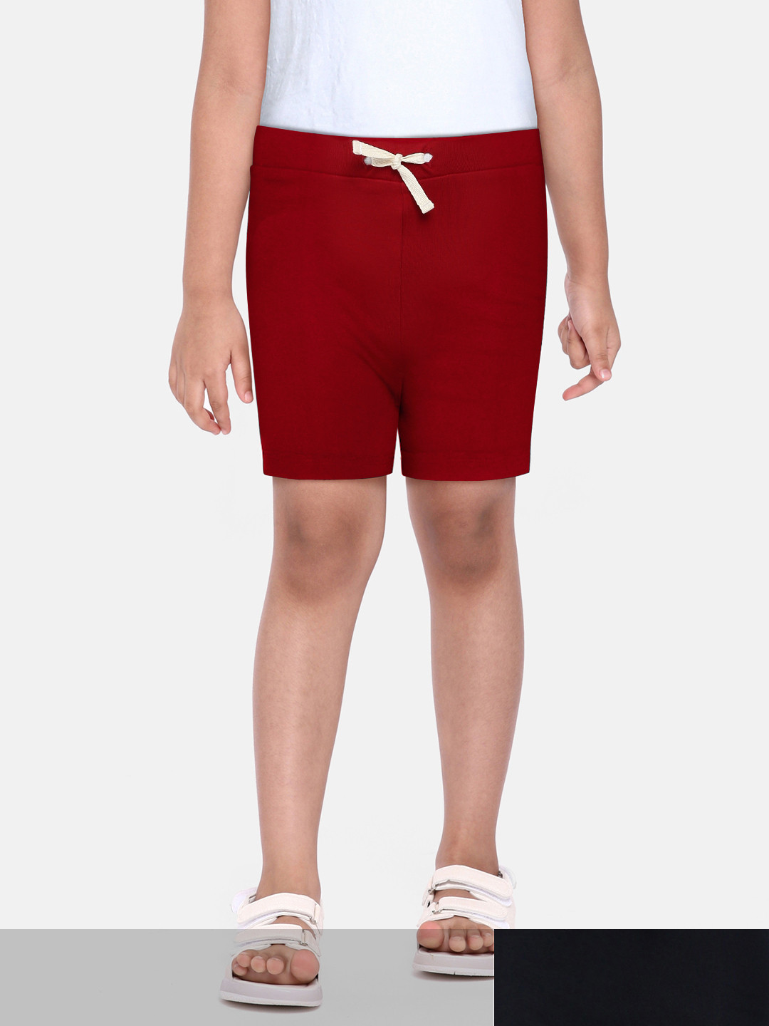 

METRO KIDS COMPANY Girls Black & Red Pack of 2 Shorts
