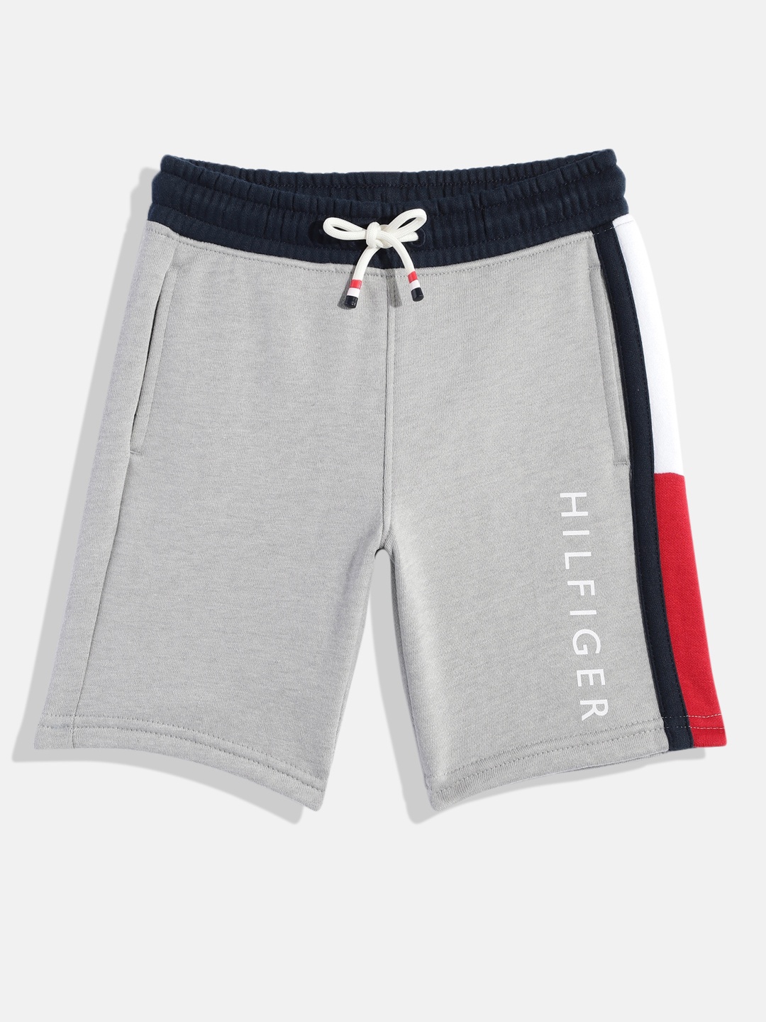 

Tommy Hilfiger Boys Grey Typography Printed Shorts