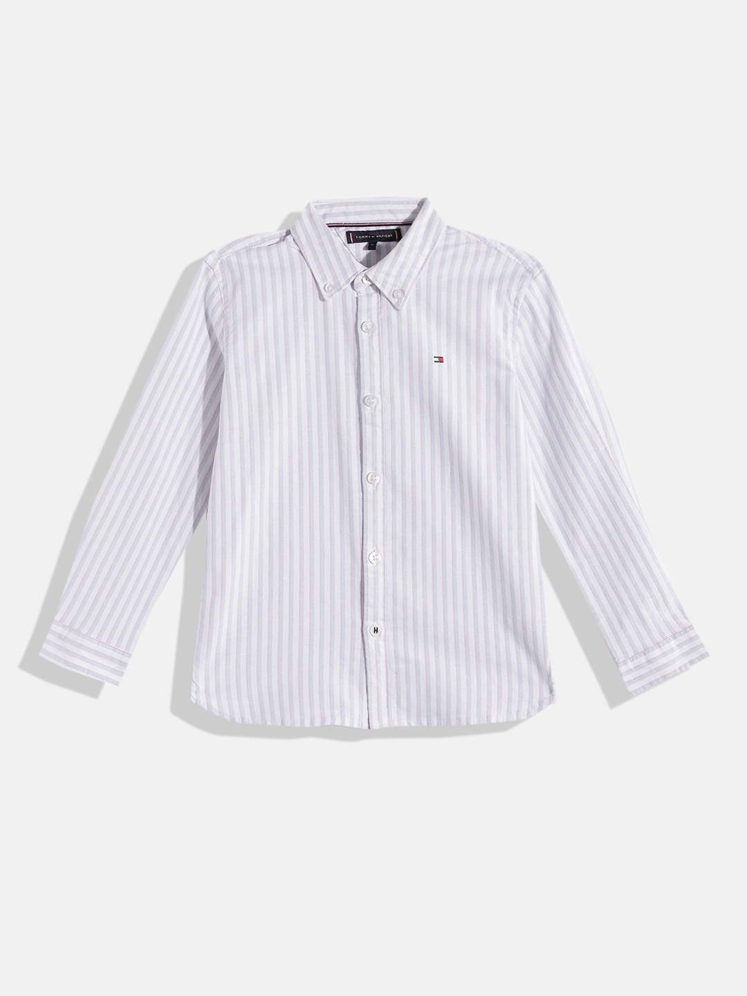 

Tommy Hilfiger Boys Striped Casual Shirt, White
