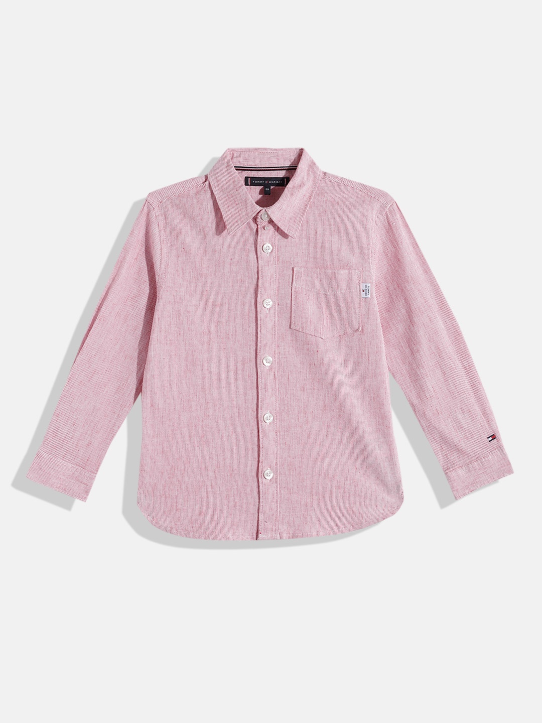 

Tommy Hilfiger Boys Striped Casual Shirt, Red