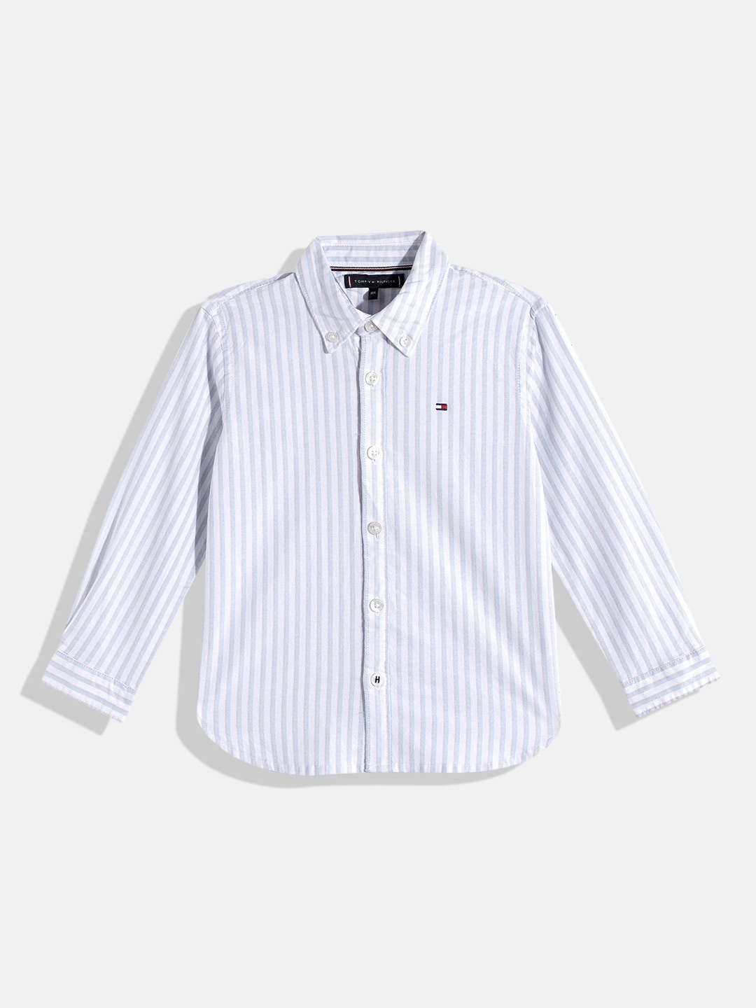 

Tommy Hilfiger Boys Opaque Striped Casual Shirt, White