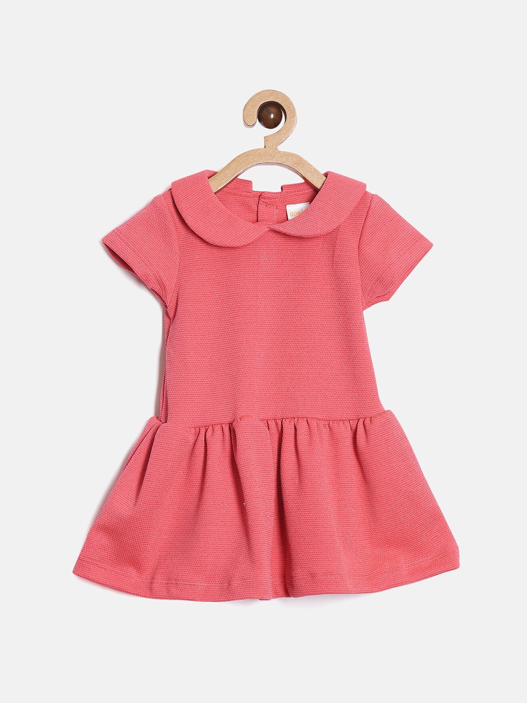 

Aomi Girls Coral Peter Pan Collar Drop-Waist Dress