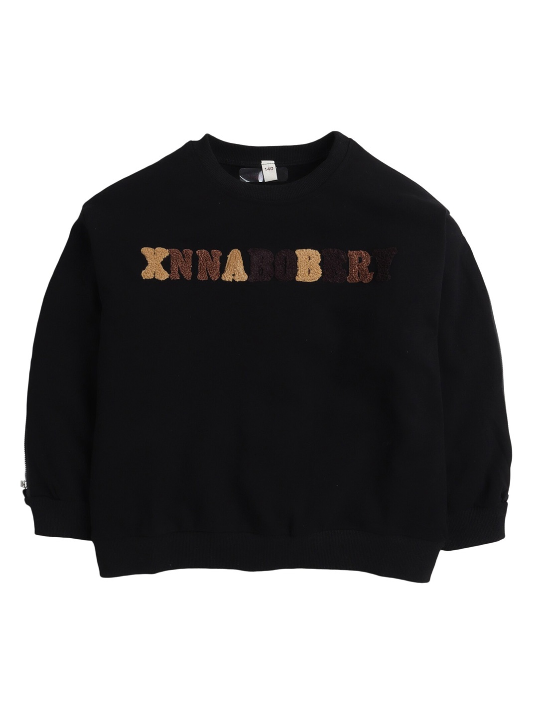 

Hopscotch Girls Black Embroidered Sweatshirt