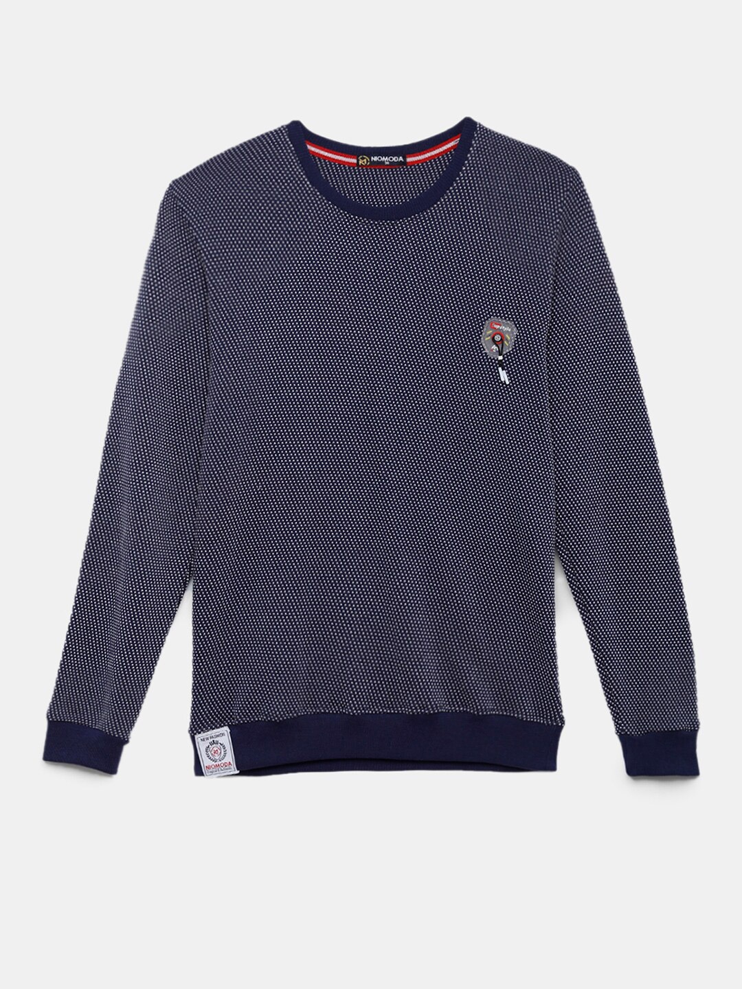 

Hopscotch Boys Blue Solid Sweatshirt