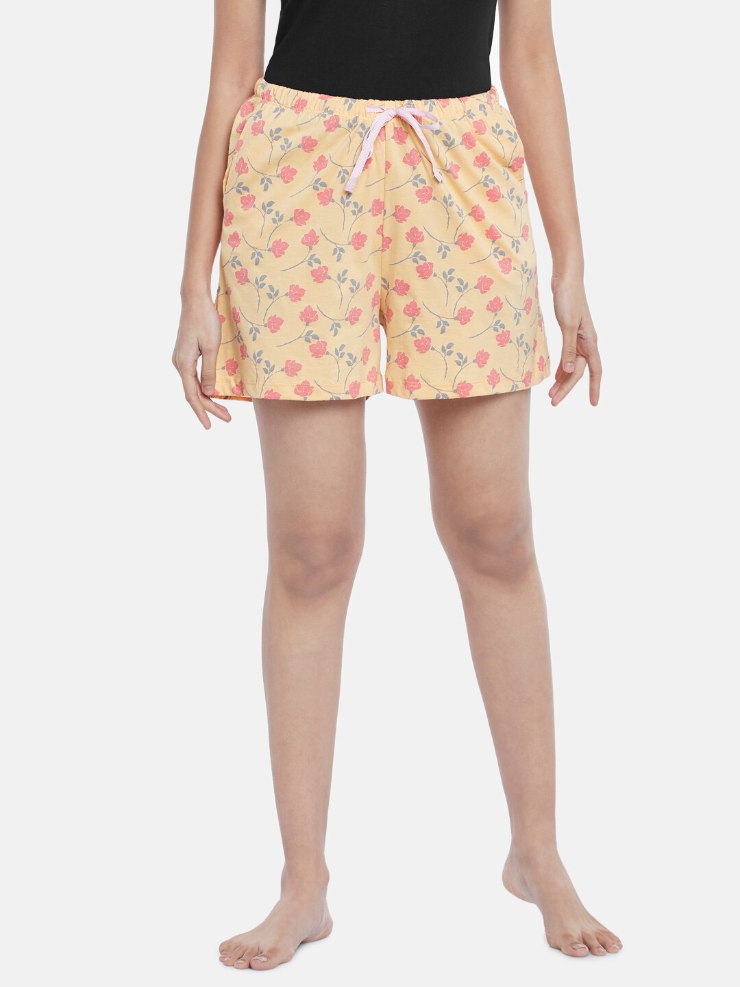 

Dreamz by Pantaloons Women Orange Printed Lounge Shorts