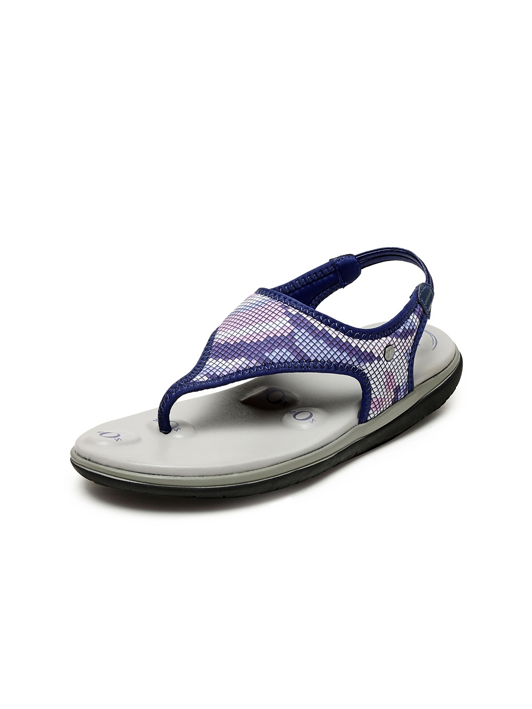 

VON WELLX GERMANY Women Blue Printed Open Toe Flats