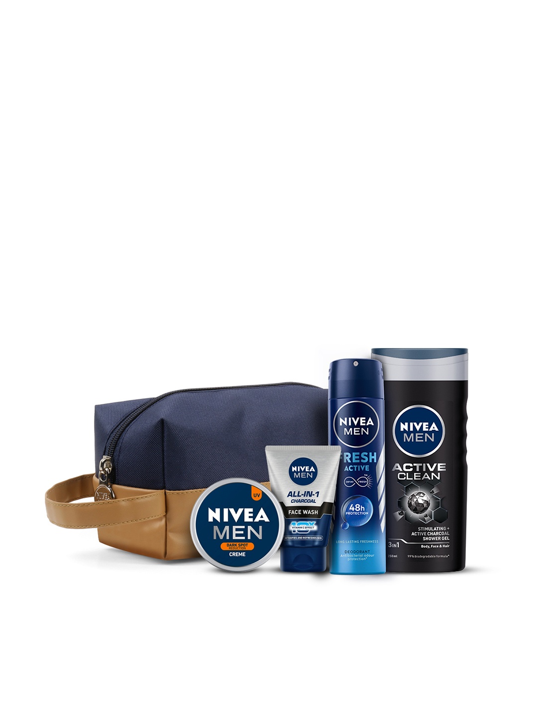 

Nivea Men Set of Shower Gel - Deodorant - Face Wash & Face Creme, Blue