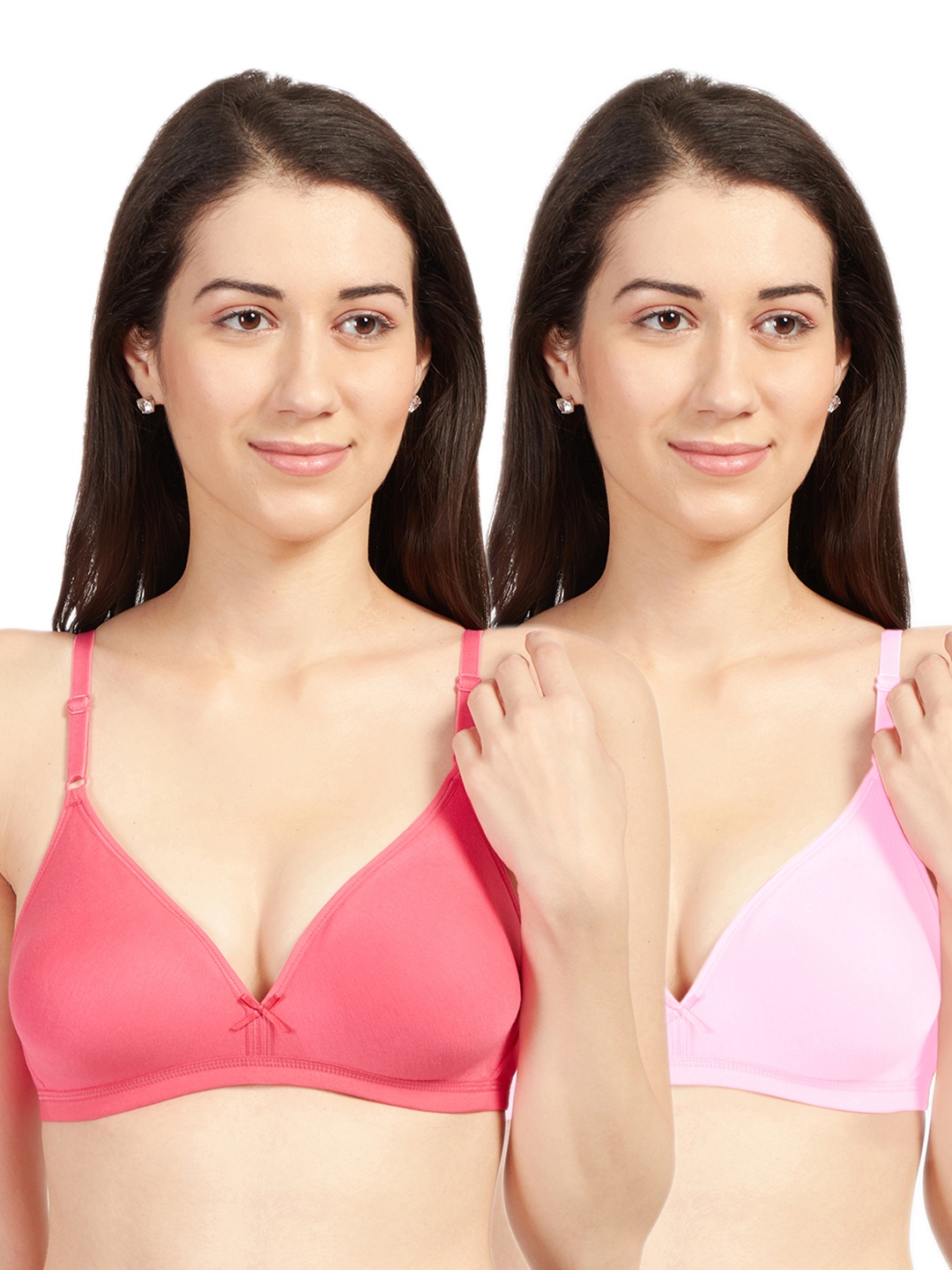 

Sonari Pack of 2 Assorted Everyday Bras Non Padded omaniacoralpink30B