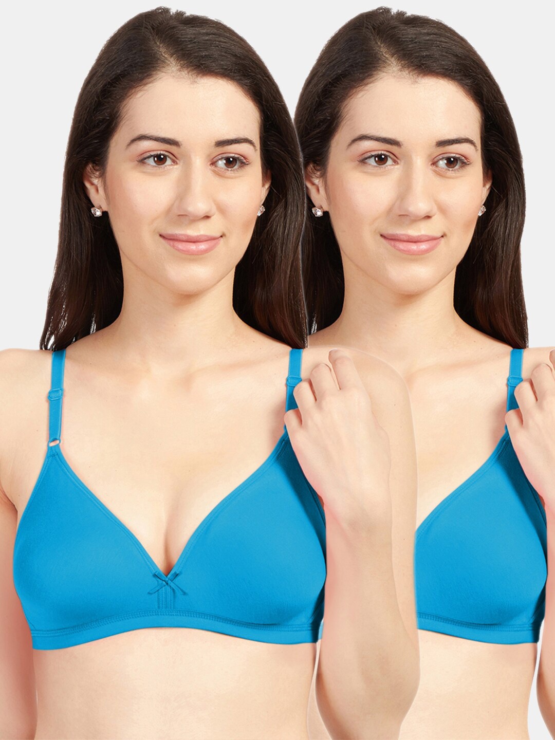 

Sonari Pack of 2 Sea Green Everyday Bras - Non Padded