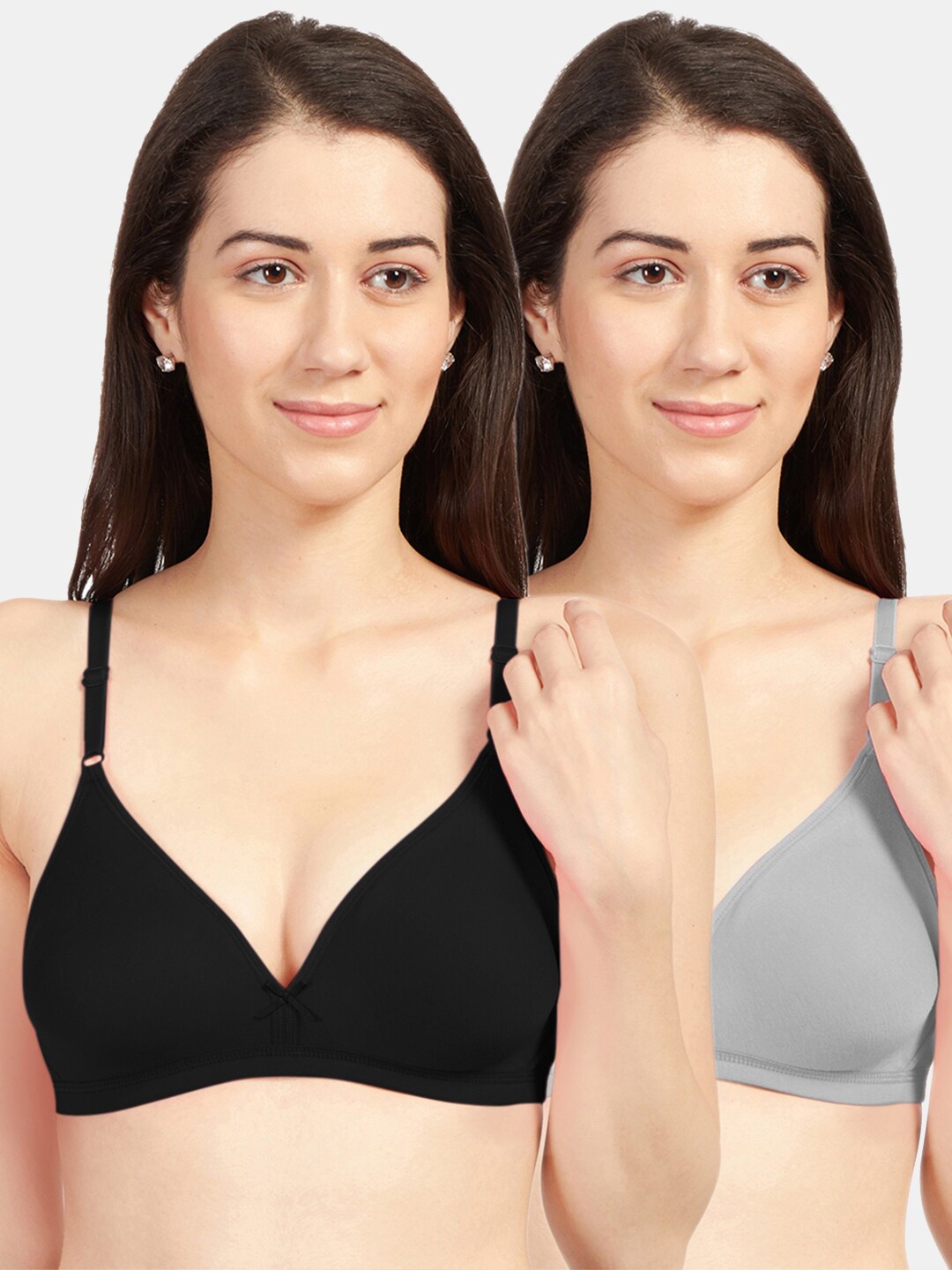 

Sonari Pack Of 2 Black & Grey Bra