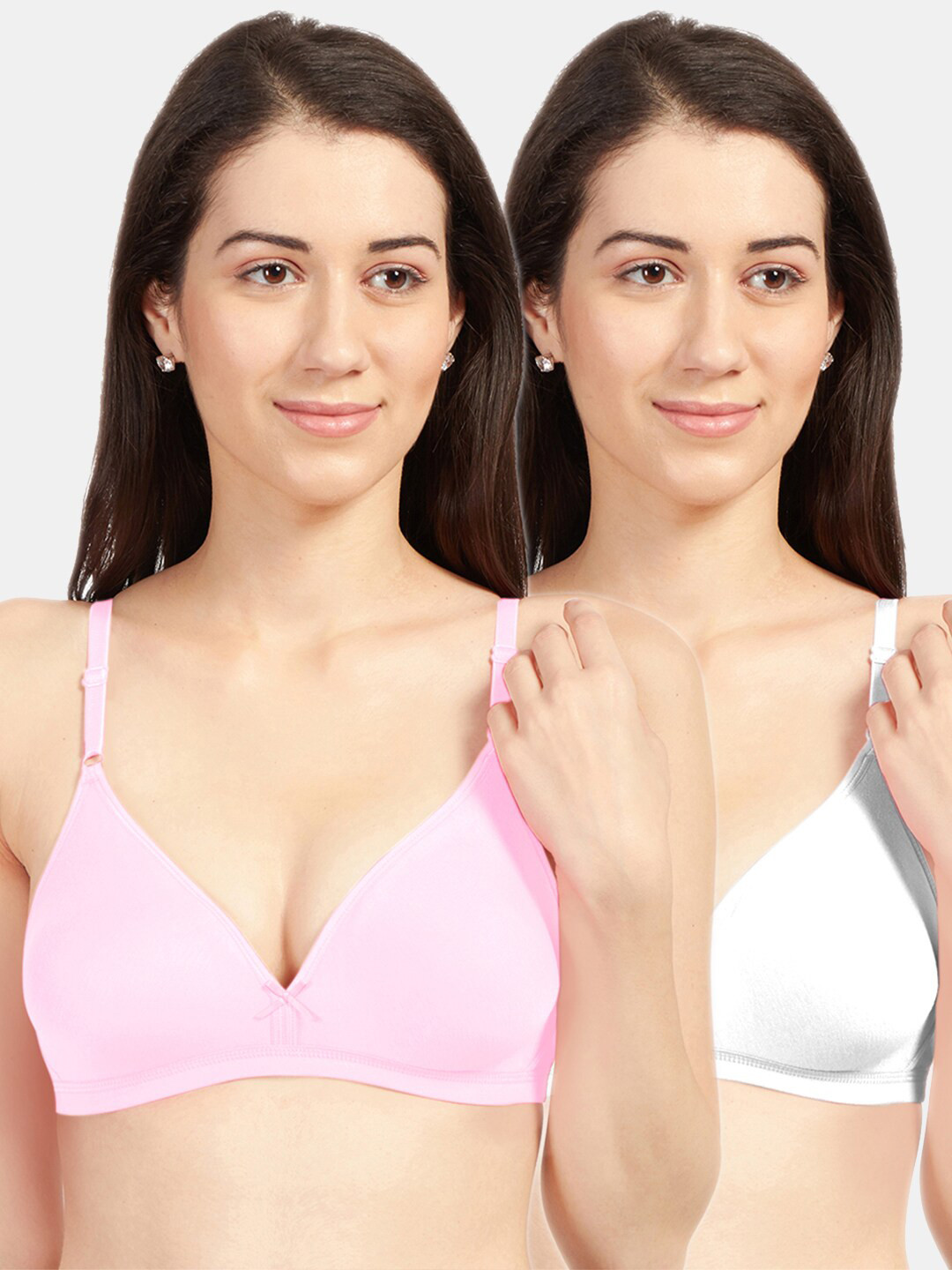 

Sonari Pack Of 2 Pink & White Bra