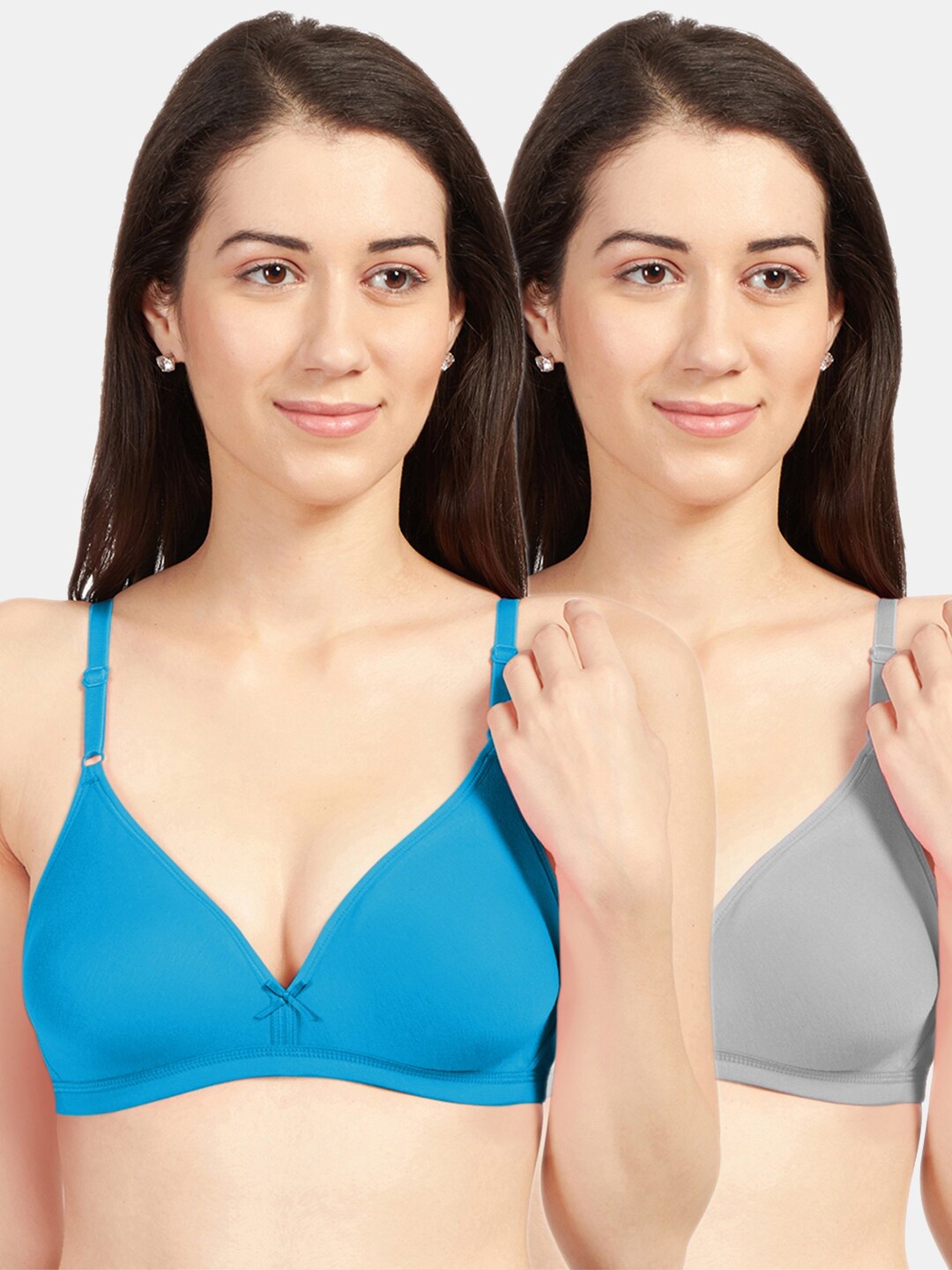 

Sonari Pack Of 2 Teal & Grey Bra