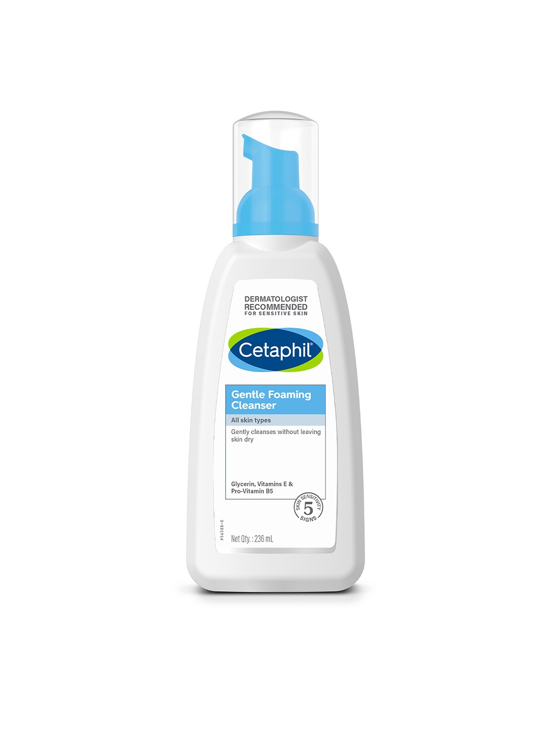 

Cetaphil Gentle Foaming Face Wash Cleanser for All Skin Types with Vitamin E & B5 - 236 ml, White