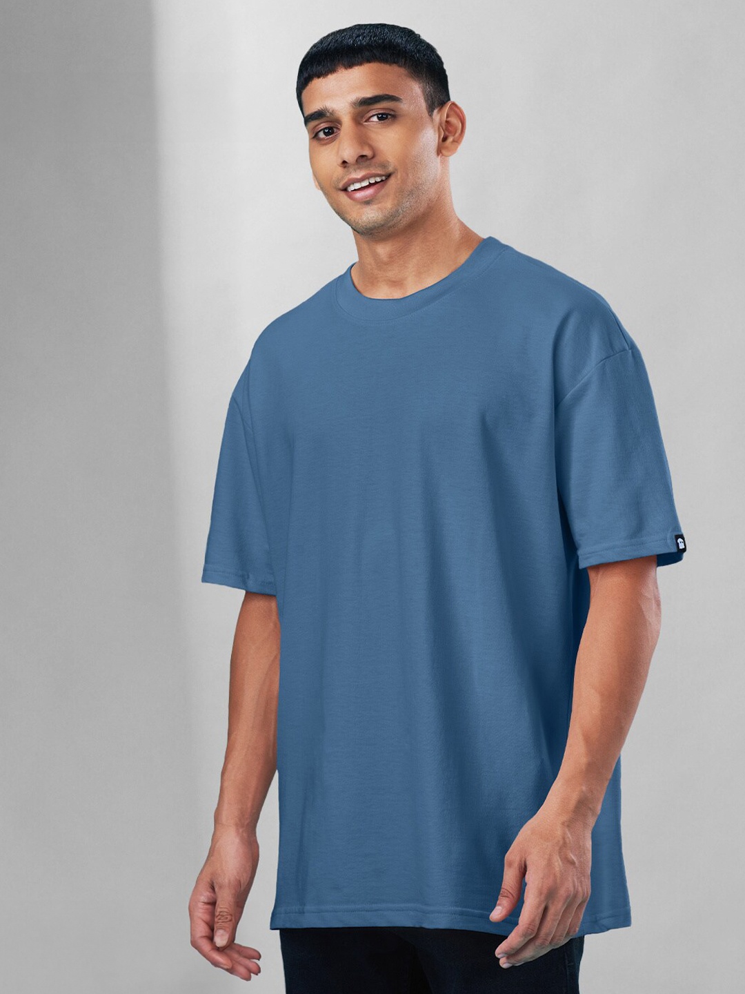 

The Souled Store Round Neck Oversized T-Shirt, Blue