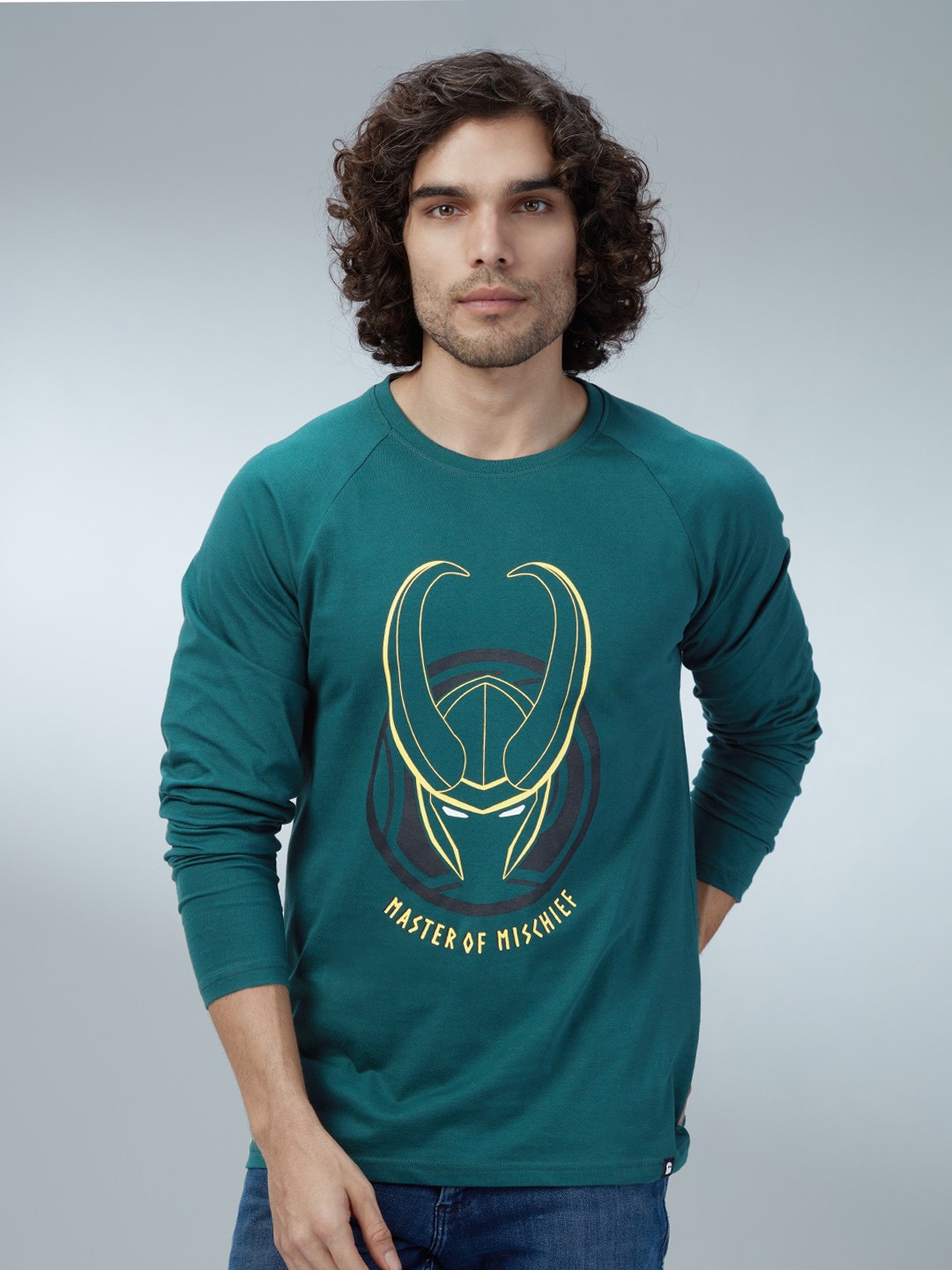 

The Souled Store Men Green Printed T-shirt