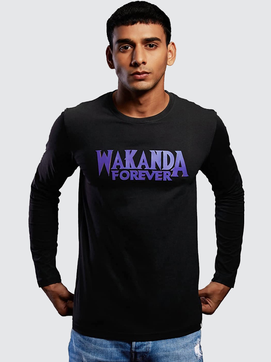 

The Souled Store Men Black Typography Printed T-shirt