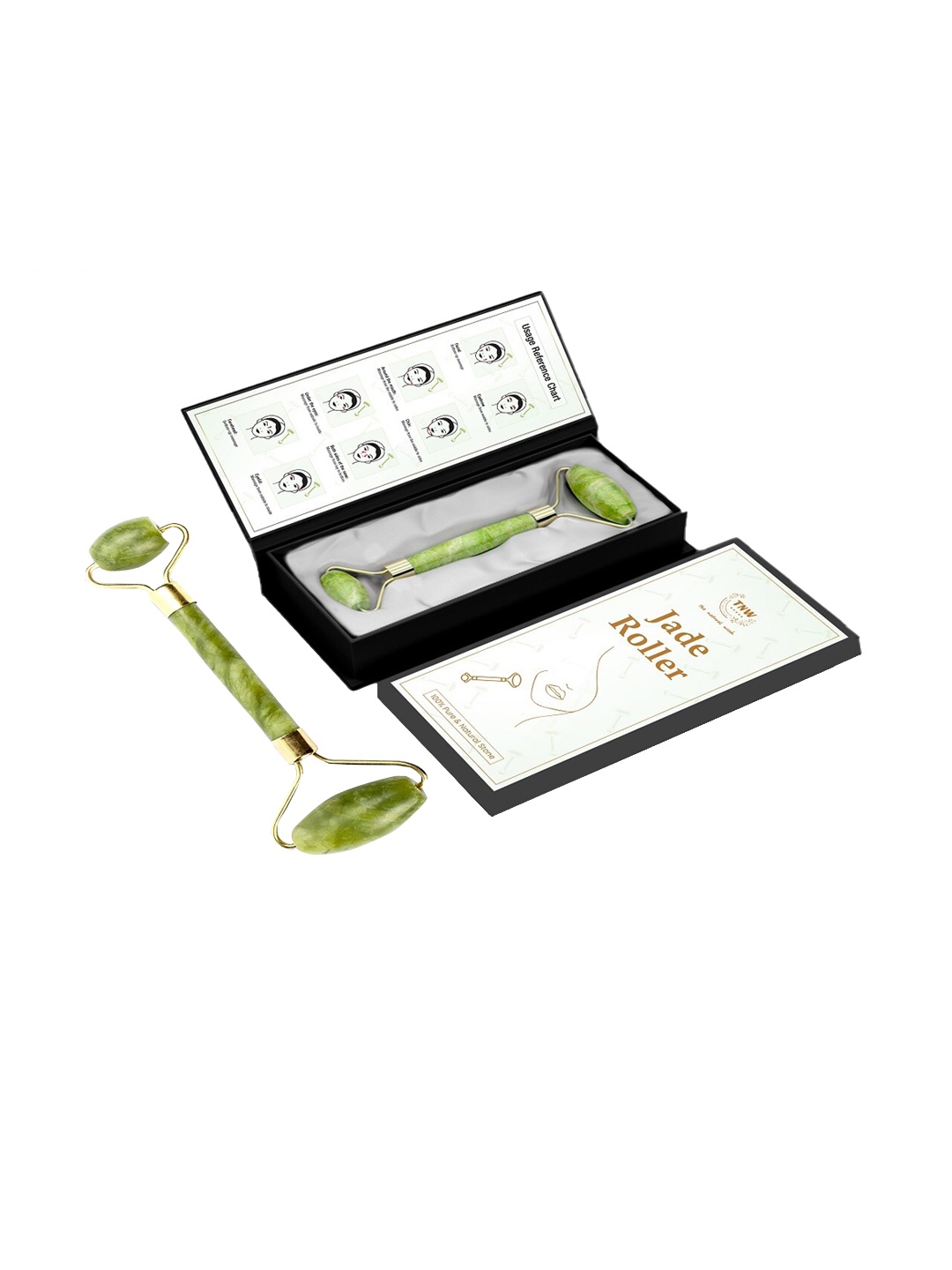 

TNW the natural wash Jade Roller for Improving Skin Texture, Green