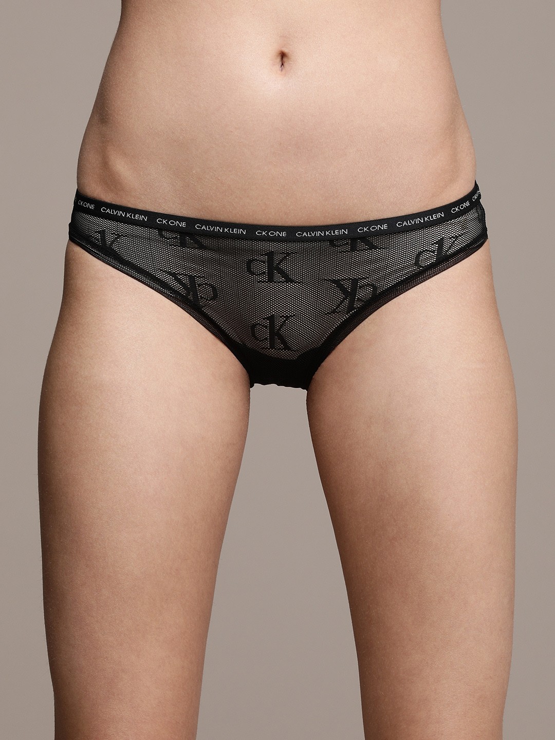 

Calvin Klein Underwear Women Black Self Design Bikini Briefs QF6792ADUB1