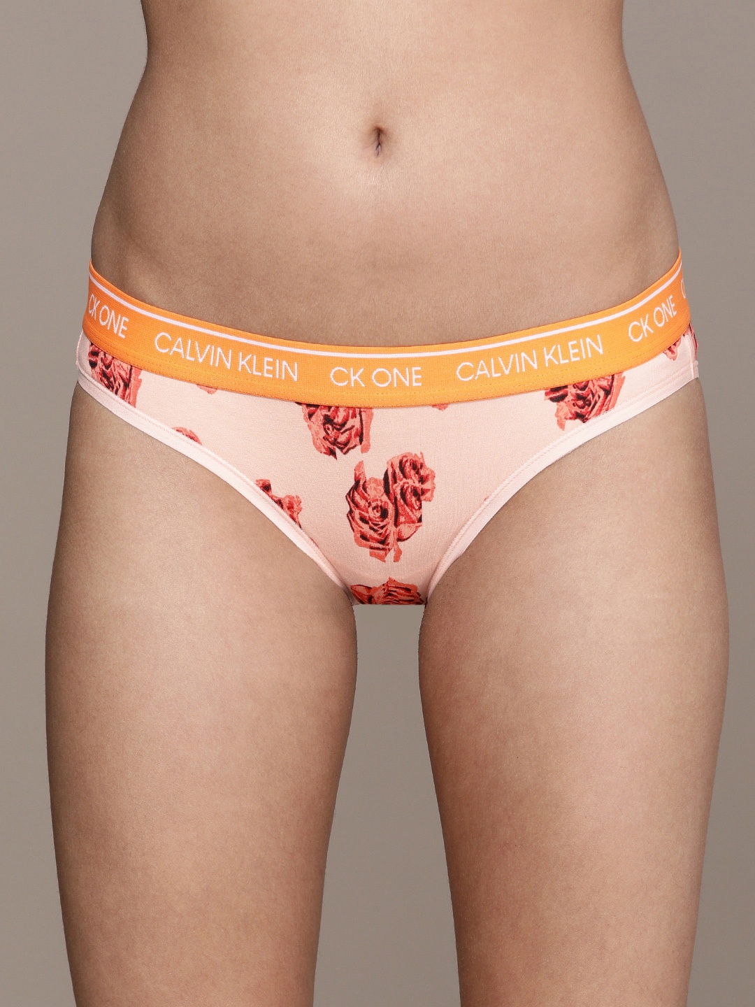 

Calvin Klein Underwear Women Orange Printed Bikini Briefs QF5735AD1BG