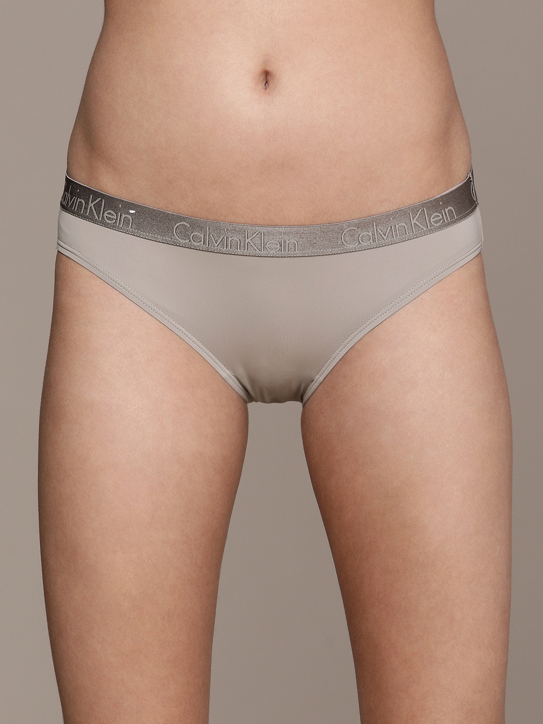 

Calvin Klein Underwear Grey Colourblocked Low Waist Elasticated Bikini Briefs