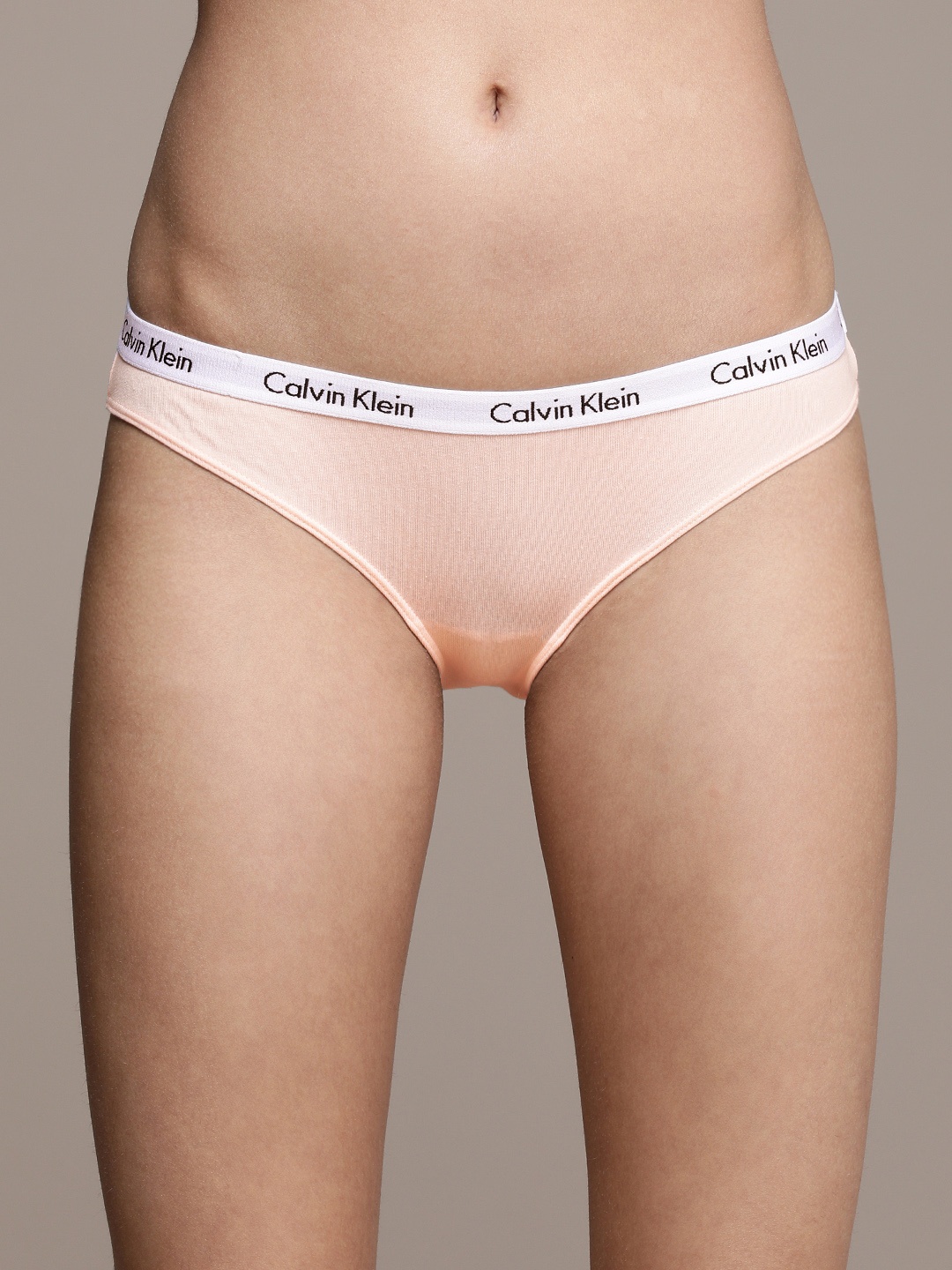 

Calvin Klein Underwear Women Peach-Coloured Solid Bikini Briefs D1618TLO