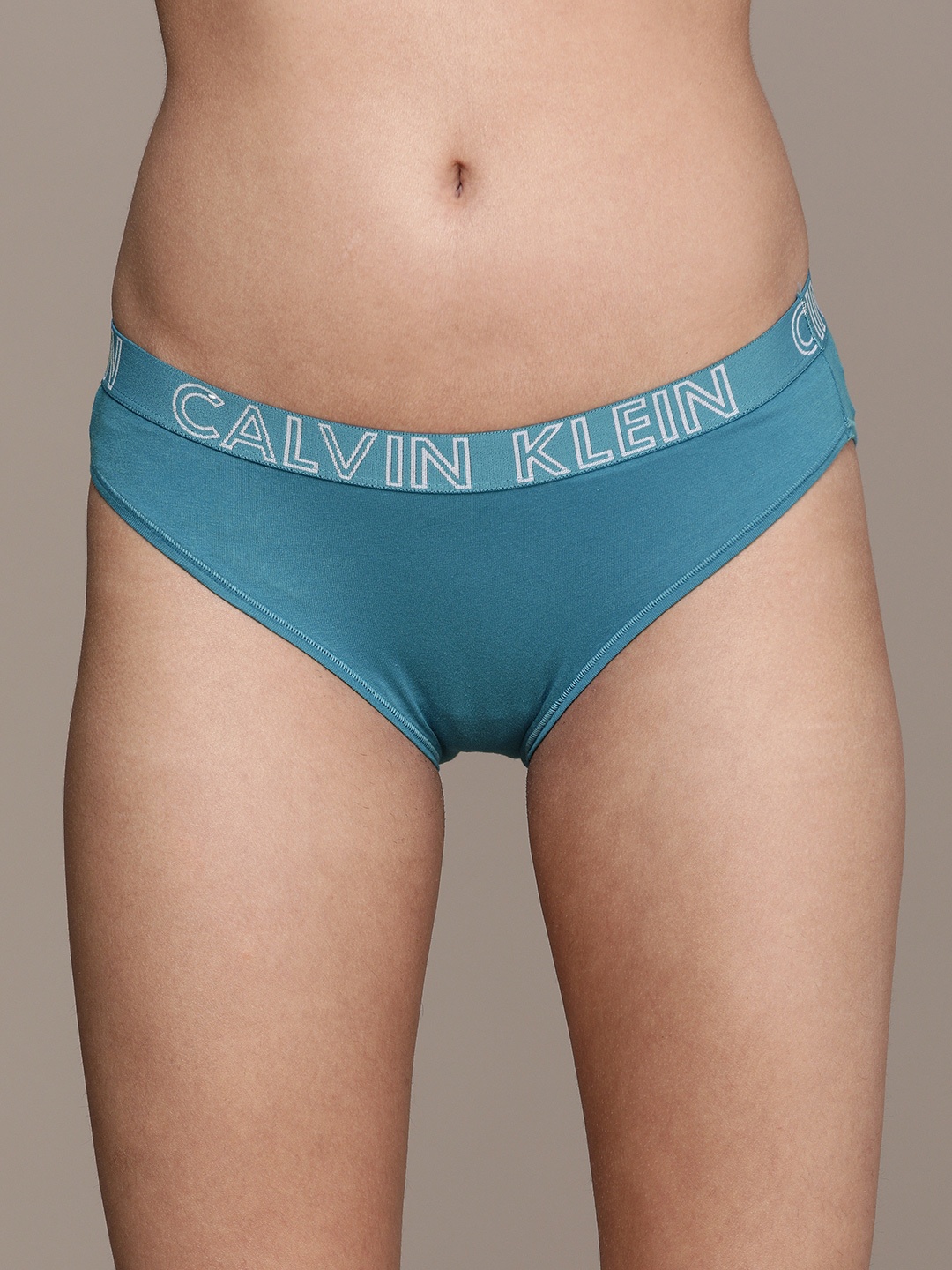 

Calvin Klein Underwear Women Teal Solid Bikini Briefs