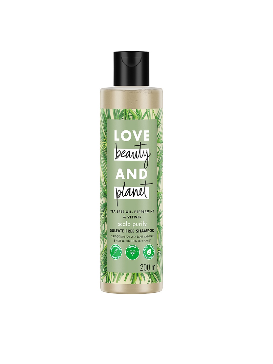 

Love Beauty & Planet Tea Tree, Peppermint & Vetiver Clarifying Shampoo - 200ml, Green