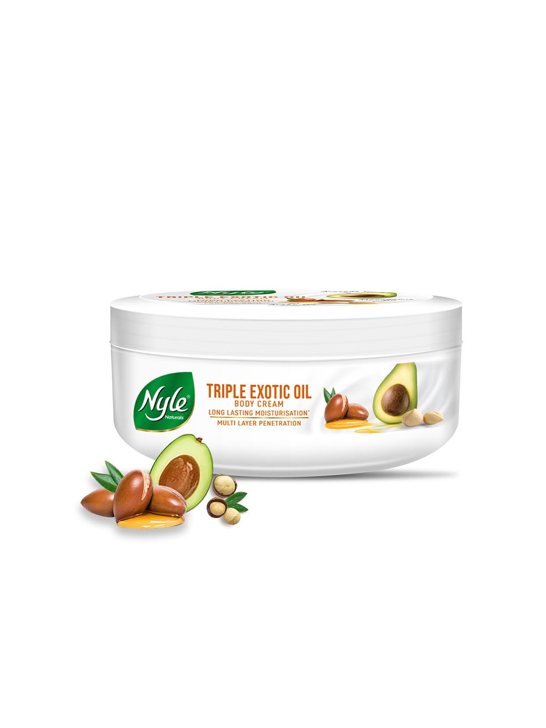 

Nyle Naturals Triple Exotic Oil Long Lasting Moisturisation Body Cream 100 ml, White