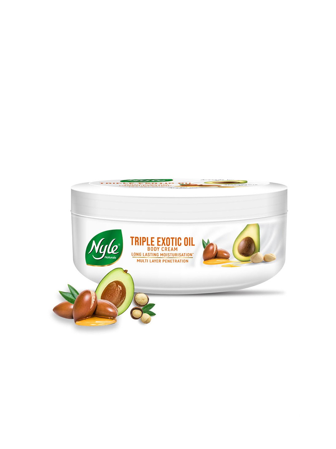 

Nyle Naturals Triple Exotic Oil Body Cream for Long Lasting Moisturization - 450 ml, Off white
