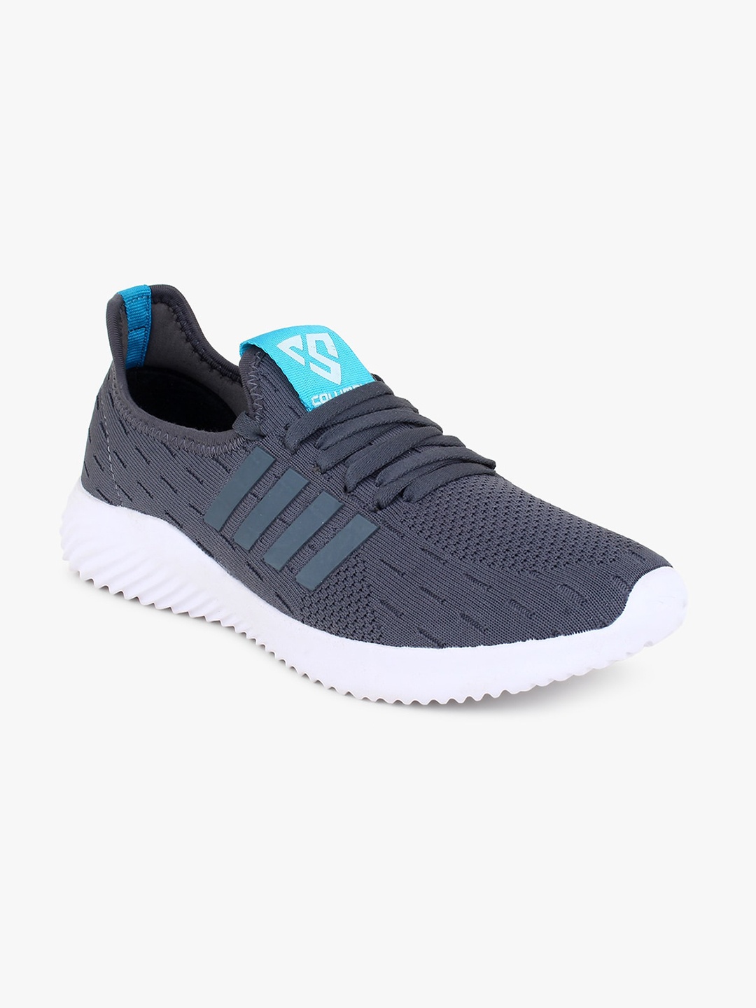 

Columbus Men Grey Mesh Running Non-Marking Shoes