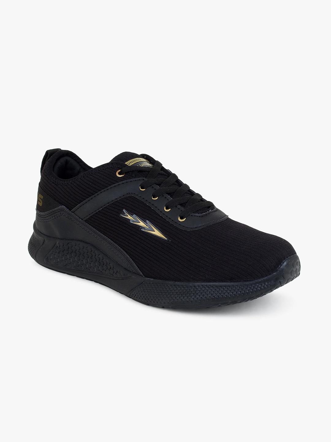 

Columbus Men Black Solid Mesh Running Shoes