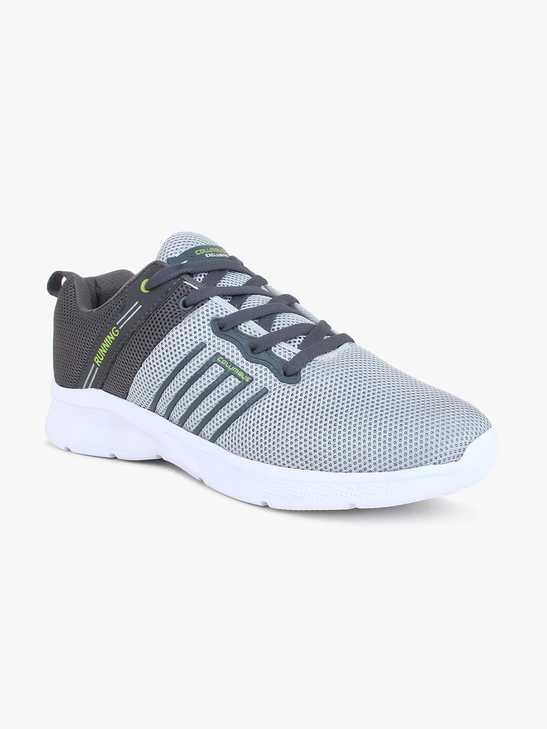 

Columbus Men Grey Mesh Running Non-Marking Shoes