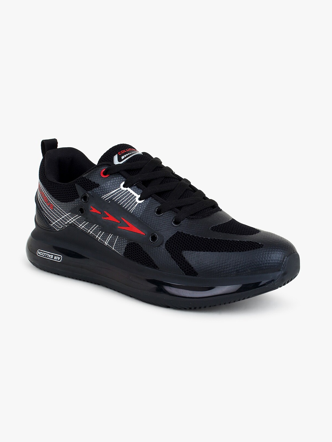 

Columbus Men Black Mesh Running Non-Marking Shoes