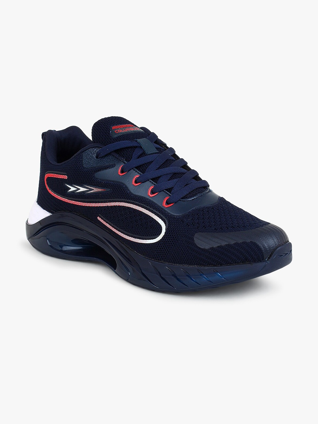 

Columbus Men Navy Blue Mesh Running Non-Marking Shoes