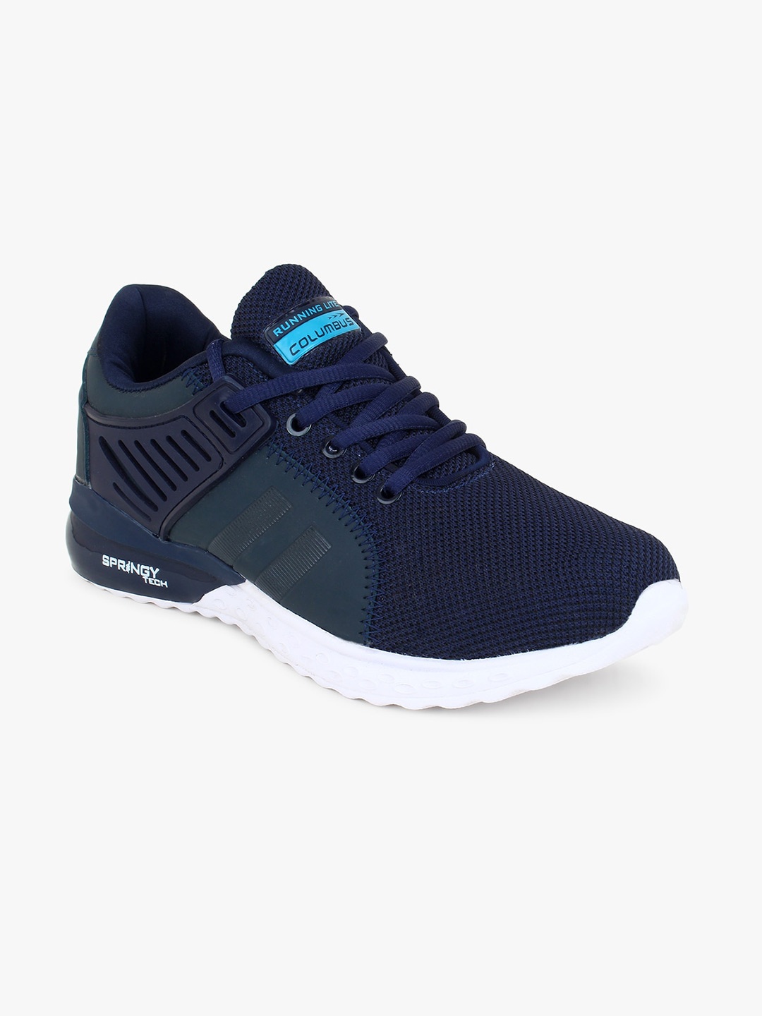 

Columbus Men Navy Blue Mesh Running Non-Marking Shoes