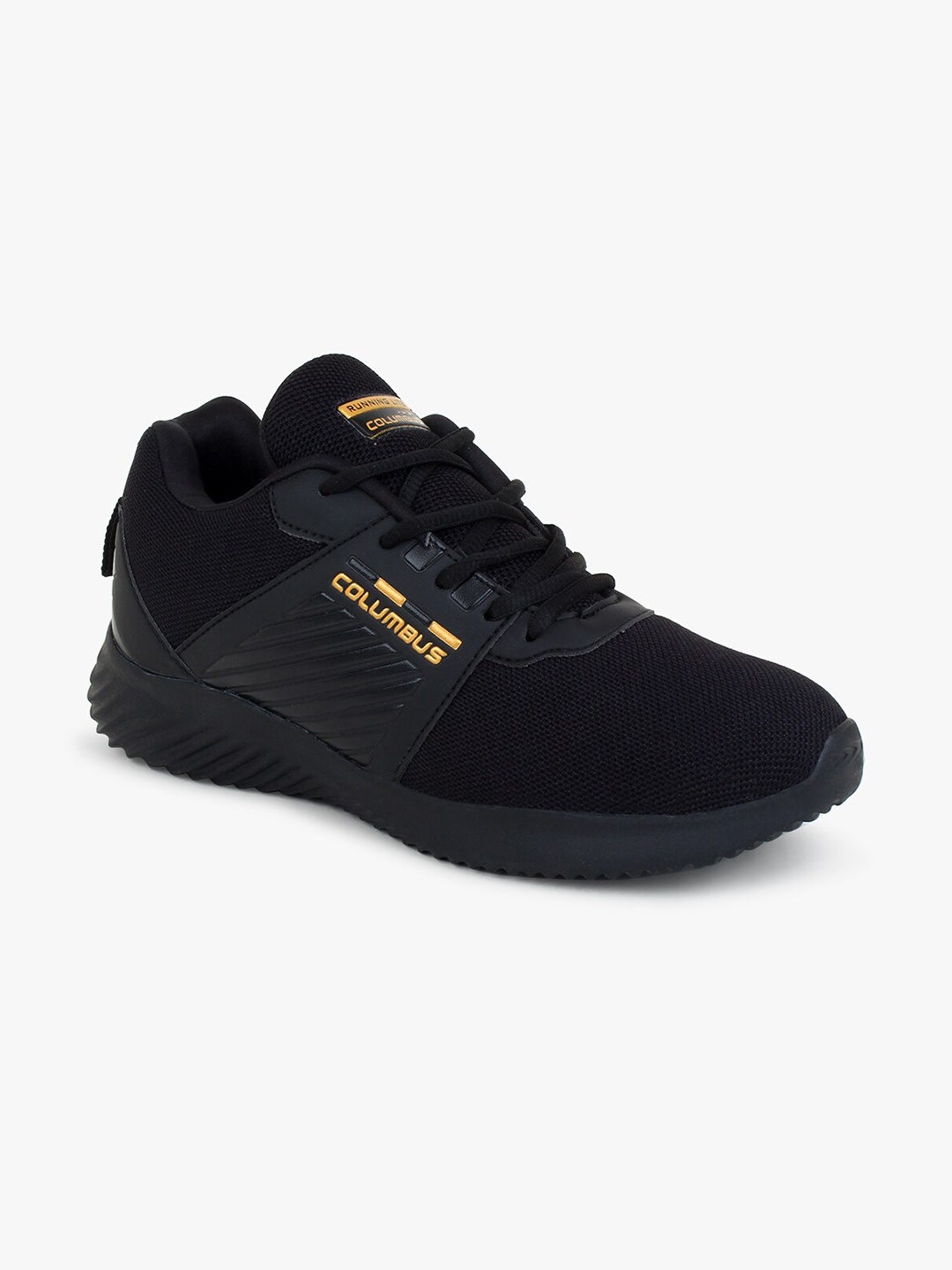 

Columbus Men Black Mesh Running Non-Marking Shoes