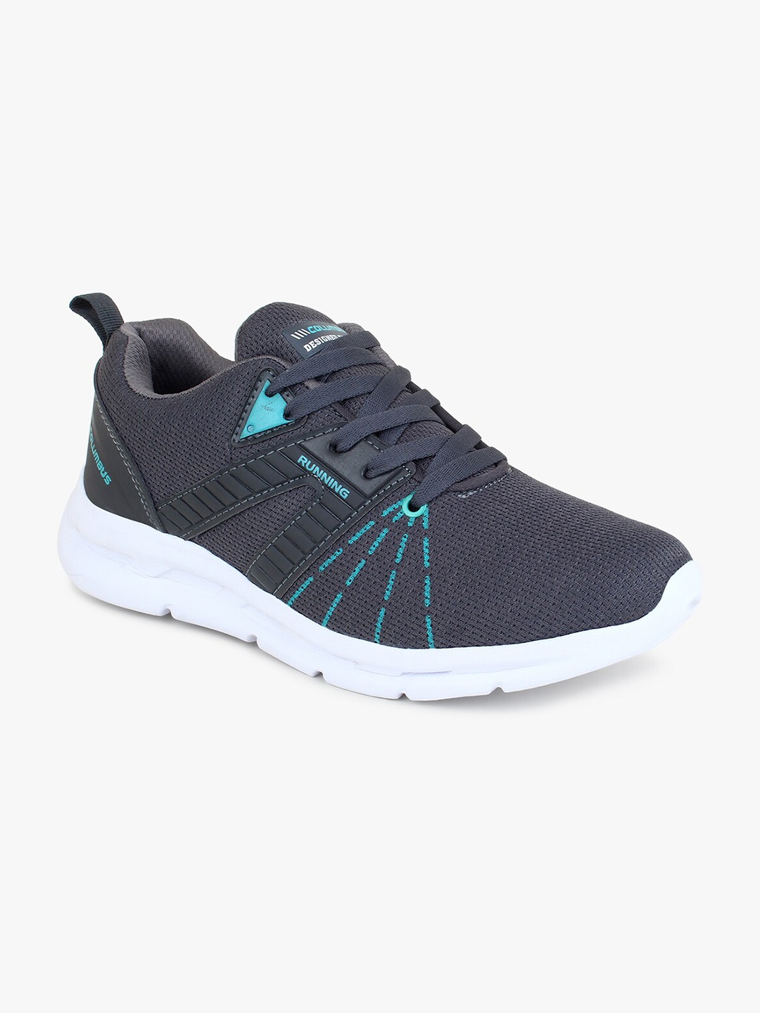 

Columbus Men Grey Mesh Running Non-Marking Shoes