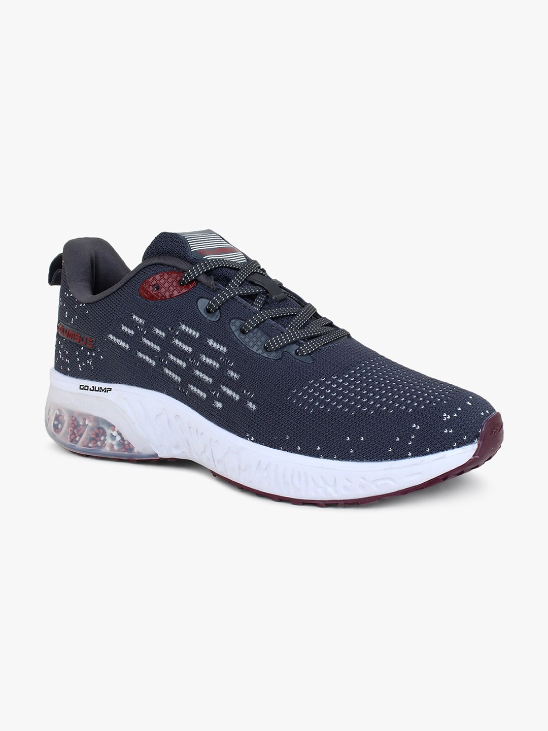 

Columbus Men Grey Mesh Running Shoes