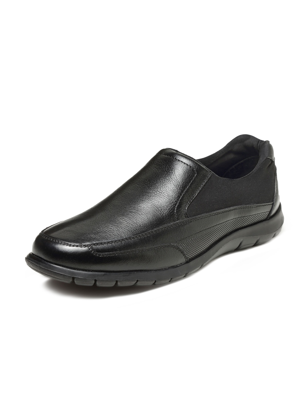 

VON WELLX GERMANY Men Black Solid Leather Formal Slip-Ons