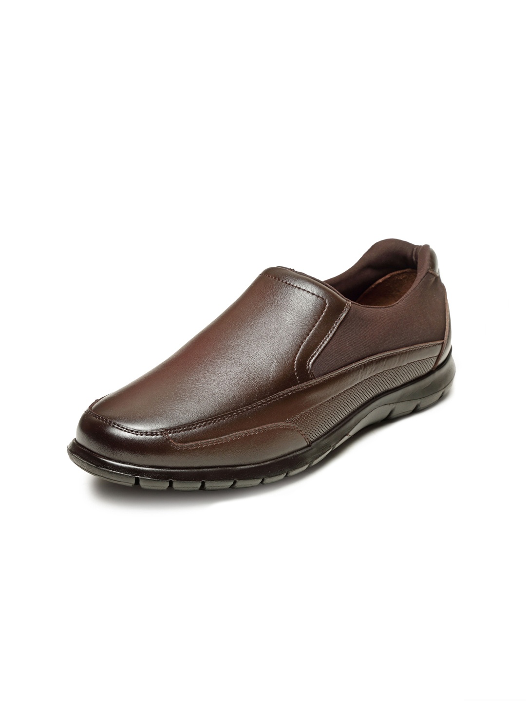 

VON WELLX GERMANY Men Brown Solid Leather Formal Slip-Ons