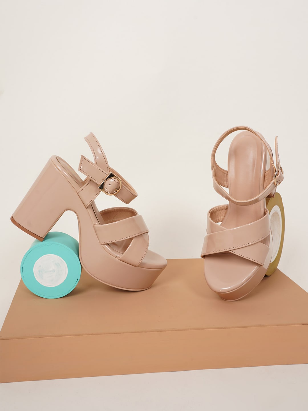 

Rubeezz Beige Platform Heels