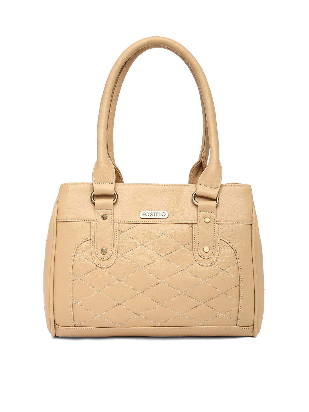 

Fostelo Cream-Coloured PU Structured Handheld Bag