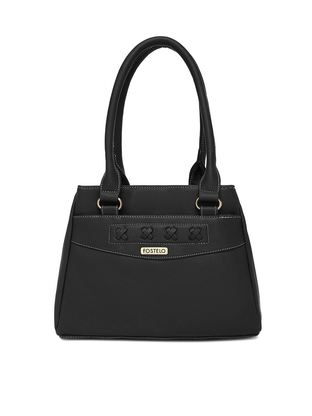 

Fostelo Women Black PU Structured Shoulder Bag