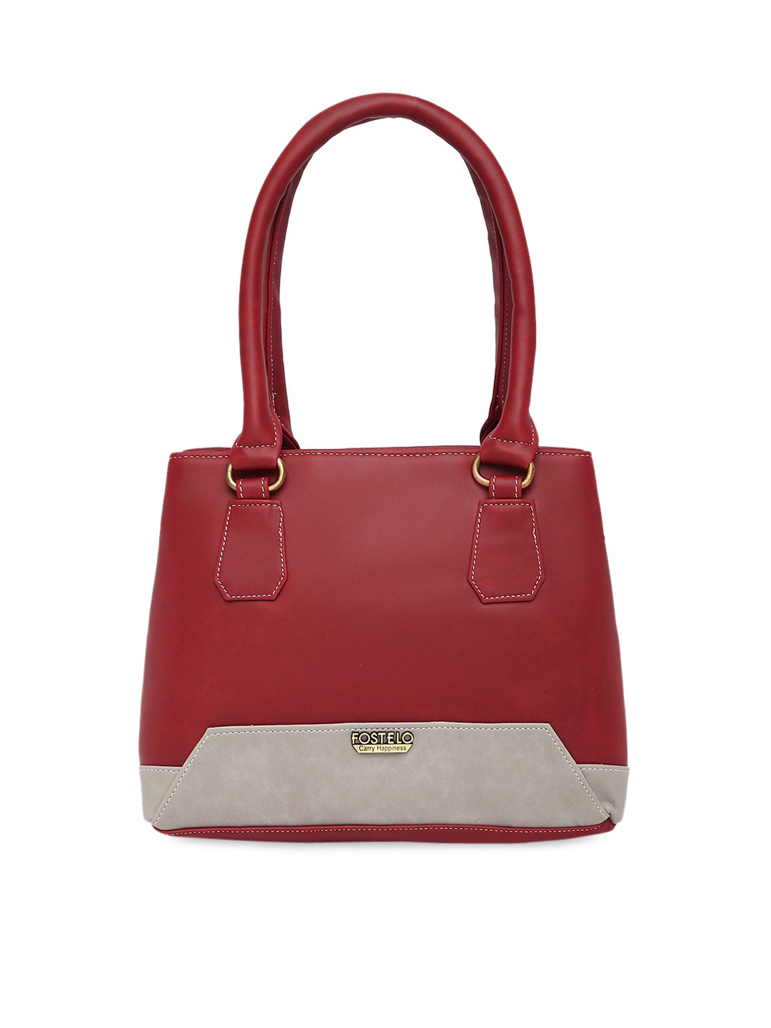 

Fostelo Maroon PU Structured Shoulder Bag