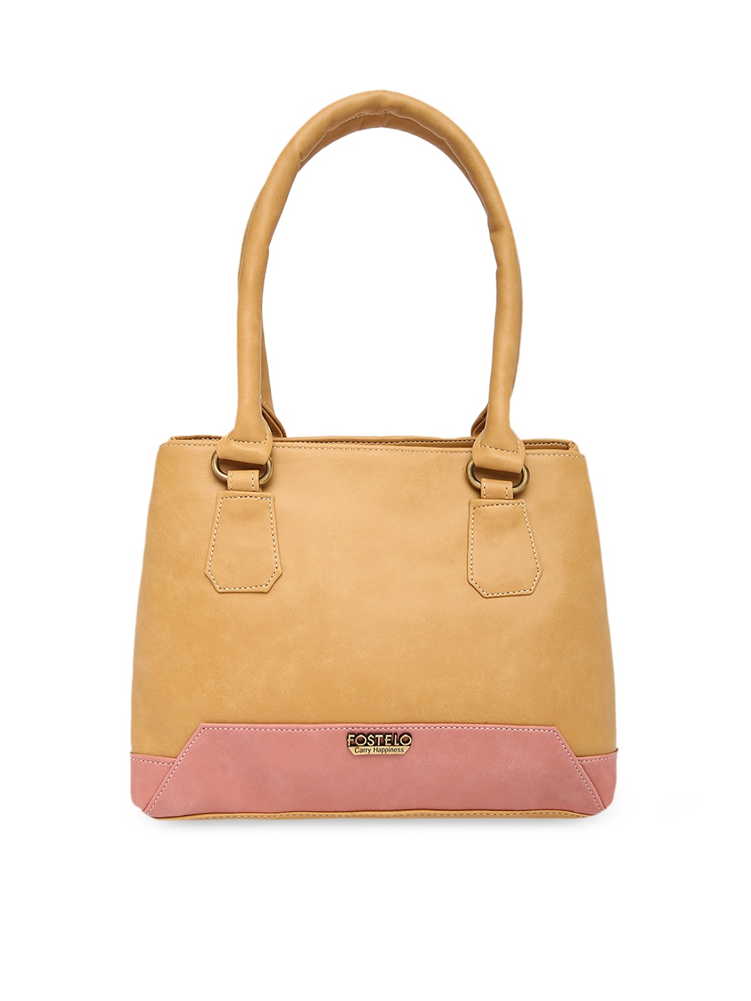 

Fostelo Beige PU Structured Handheld Bag