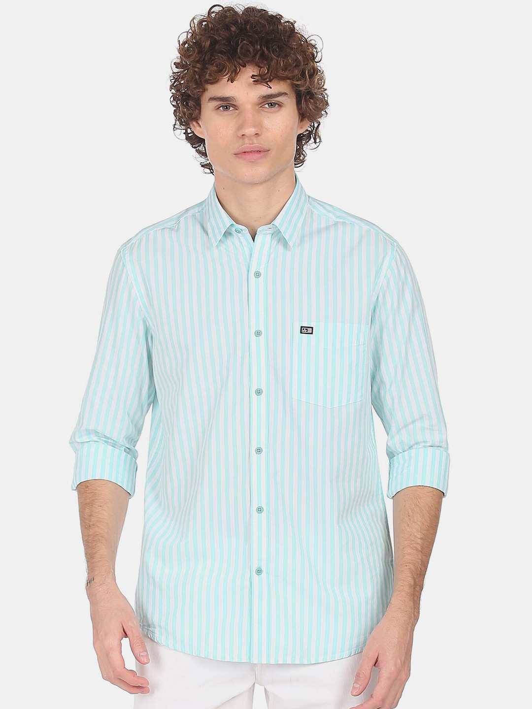 

Arrow Sport Men Blue Striped Casual Shirt