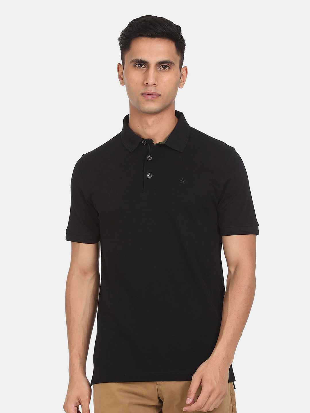 

Arrow Men Black Cotton T-shirt